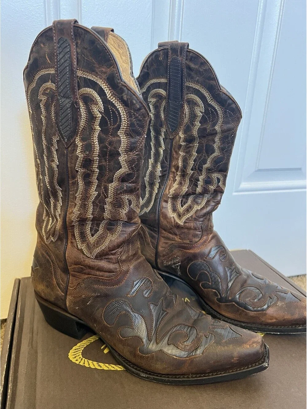 JB Dillon Cowboy brown Mens’ Boots USA size 10.5.